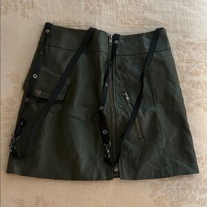 LF Olive Mini Skirt with Straps